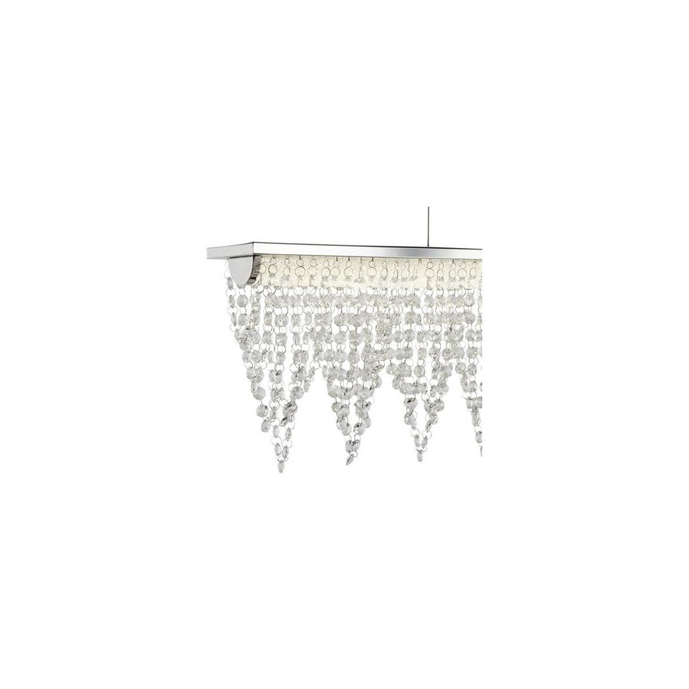 Searchlight Daulby LED Bar Pendant - Chrome & Clear Crystal