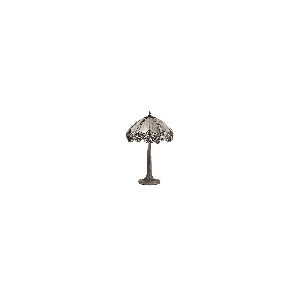 Fabula Newmans 2 Light Tree Like Table Lamp - 40cm Tiffany Shade - Blue