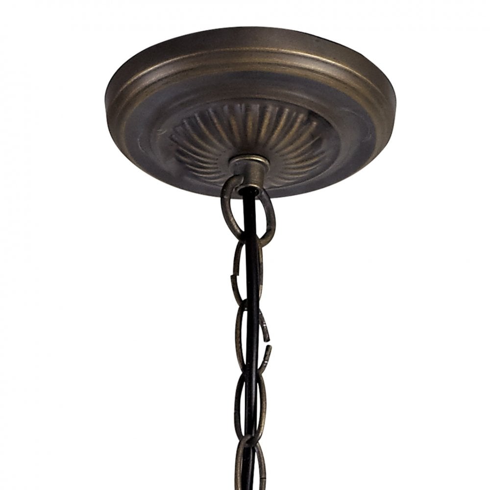 Fabula Newmans 2 Light Uplighter Pendant - 40cm Tiffany Shade - Blue