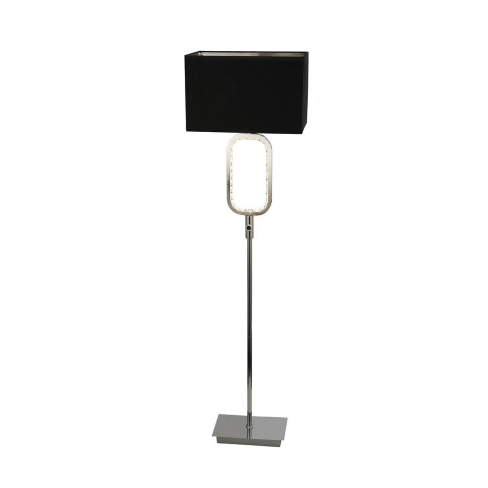 Searchlight Brunswick Floor Lamp LED Base - Chrome with Crystal Glass