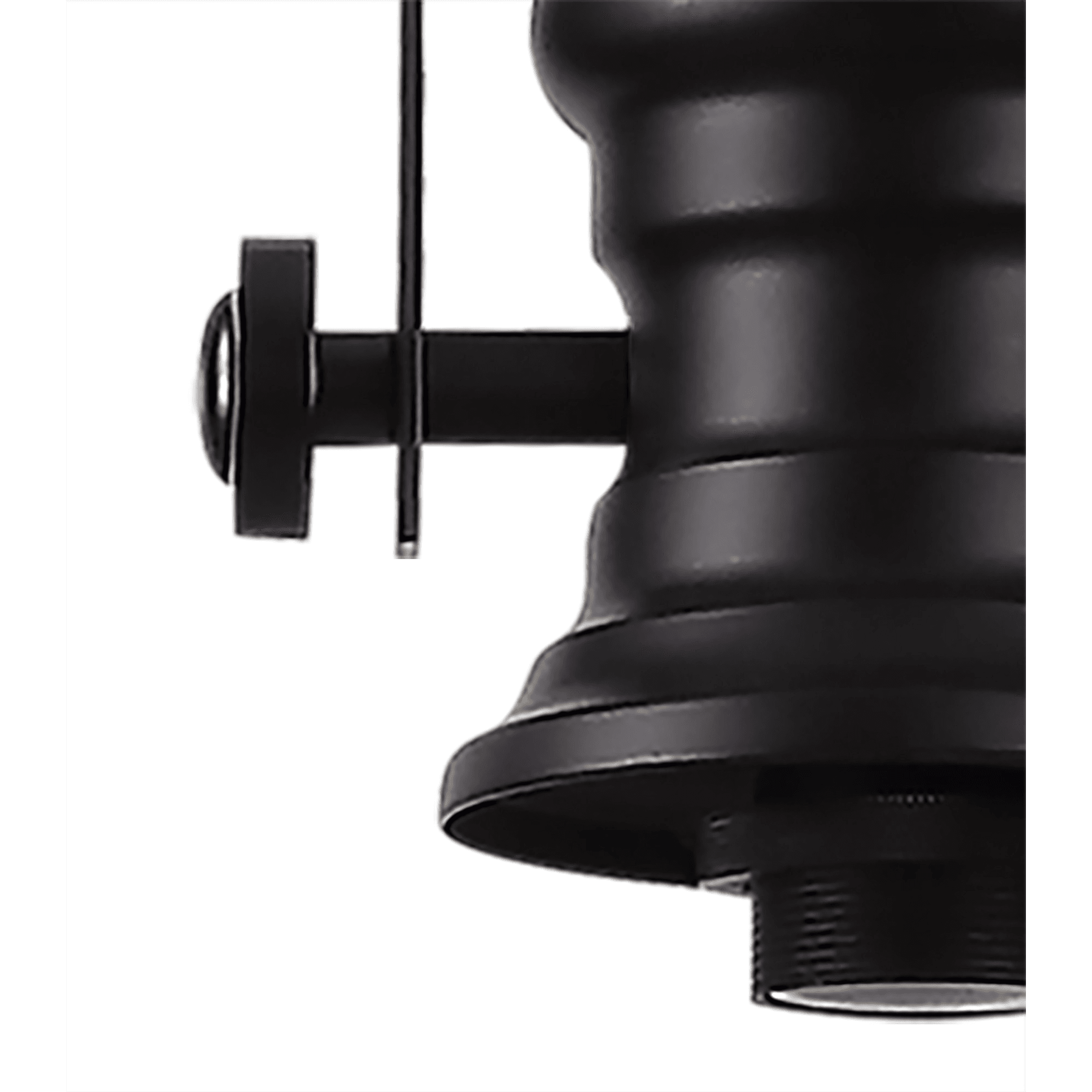 Fabula Newmans Single Pendant - 30cm Tiffany Shade - Matt Black & Blue