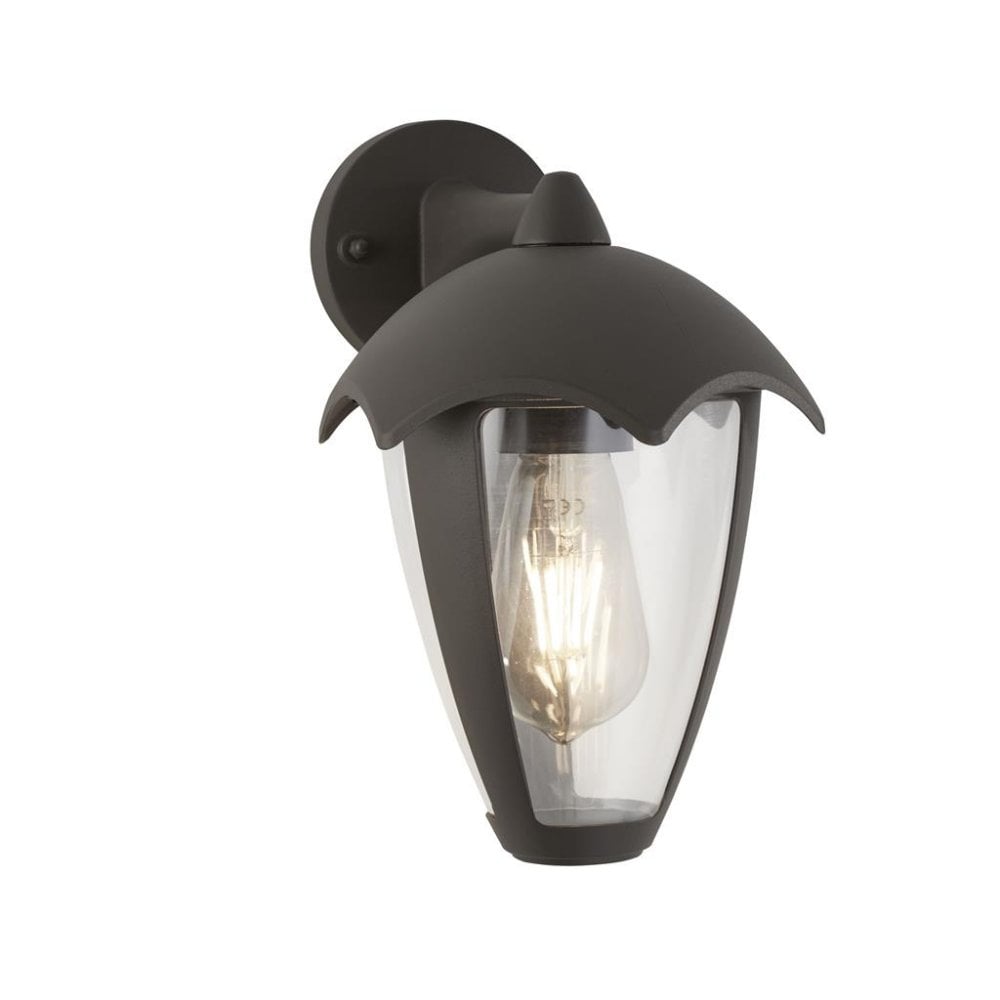 Searchlight Bembridge Outdoor Wall Light - Grey & Clear Polycarbonate