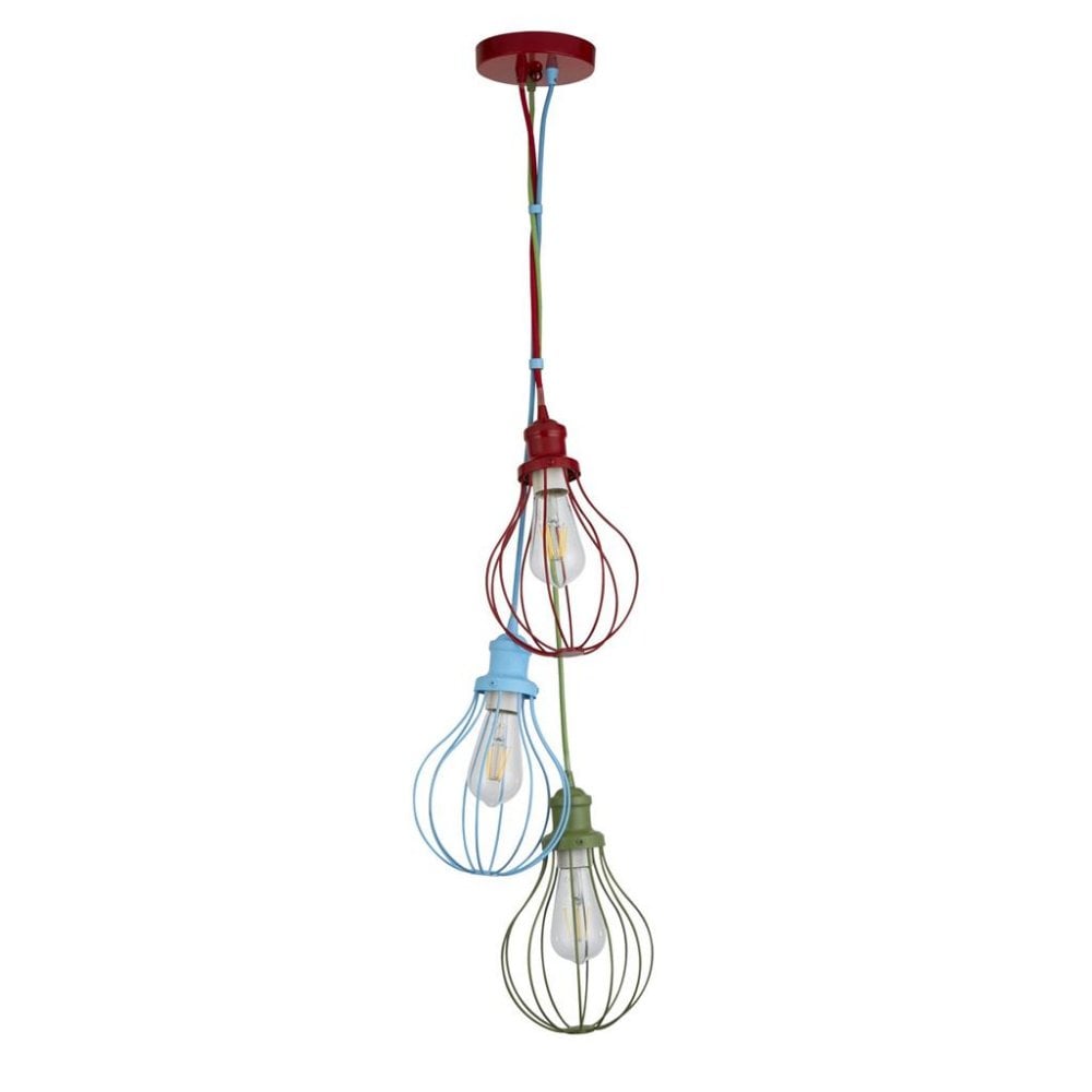 Searchlight Nimrod 3 Light Pendant - Multicoloured