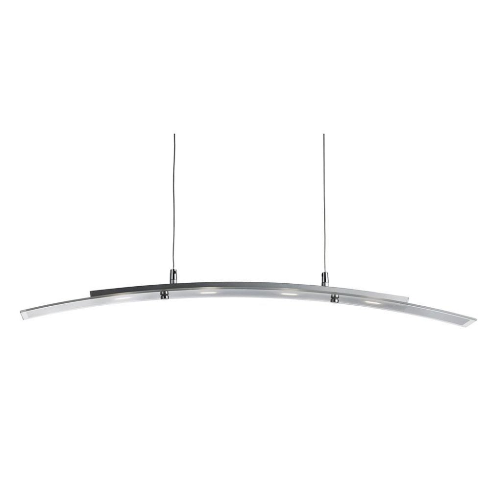Searchlight Chantrey 4 Light Pendant - Satin Silver & Frosted Glass