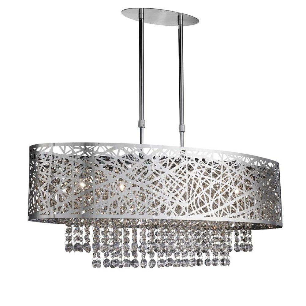 Searchlight Meliden 5 Light Semi-Flush - Chrome