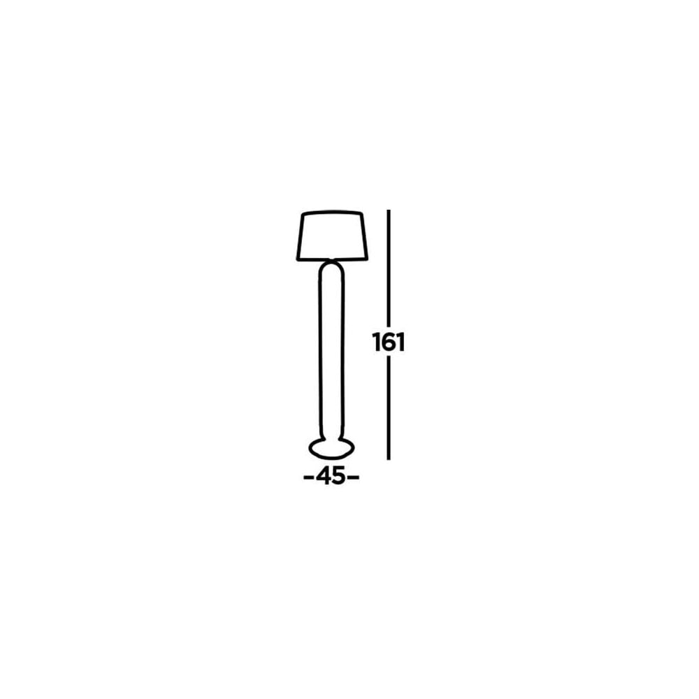 Searchlight Jackson Floor Lamp - Black, Satin Silver & White Velvet