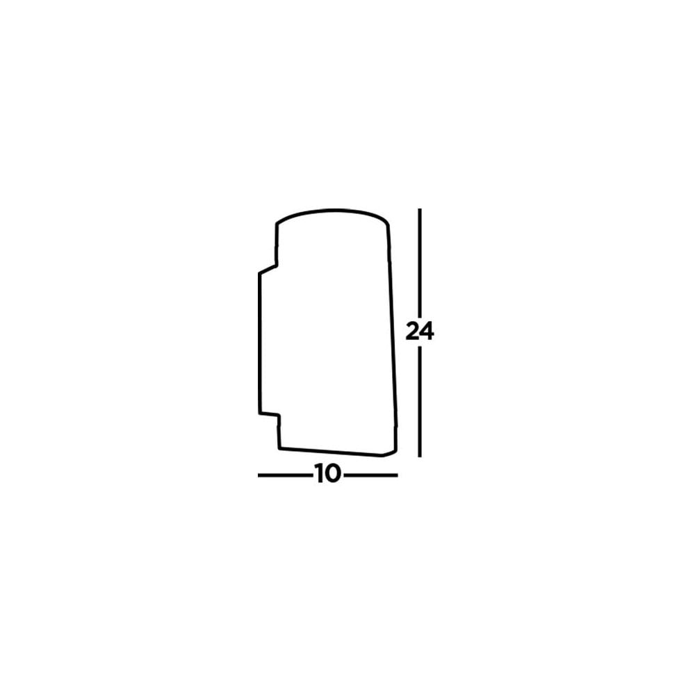 Searchlight Shelley Outdoor 2 Light Wall Light - Black, Glass & Polycarbonate