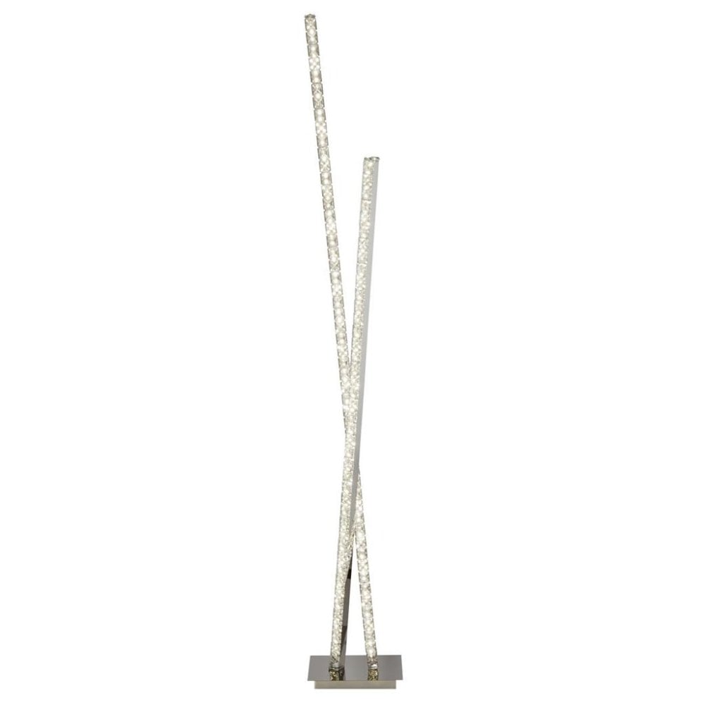 Searchlight Canarvan Floor Lamp - Chrome & Clear Crystal
