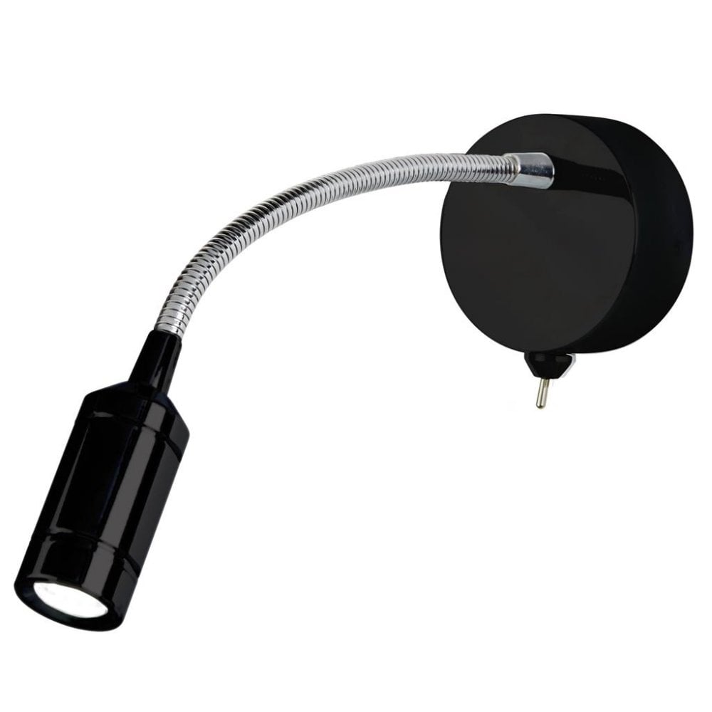 Searchlight Fenton Wall Light - Chrome & Matt Black