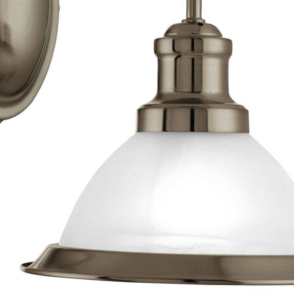 Searchlight Beech Wall Light - Antique Brass & Glass