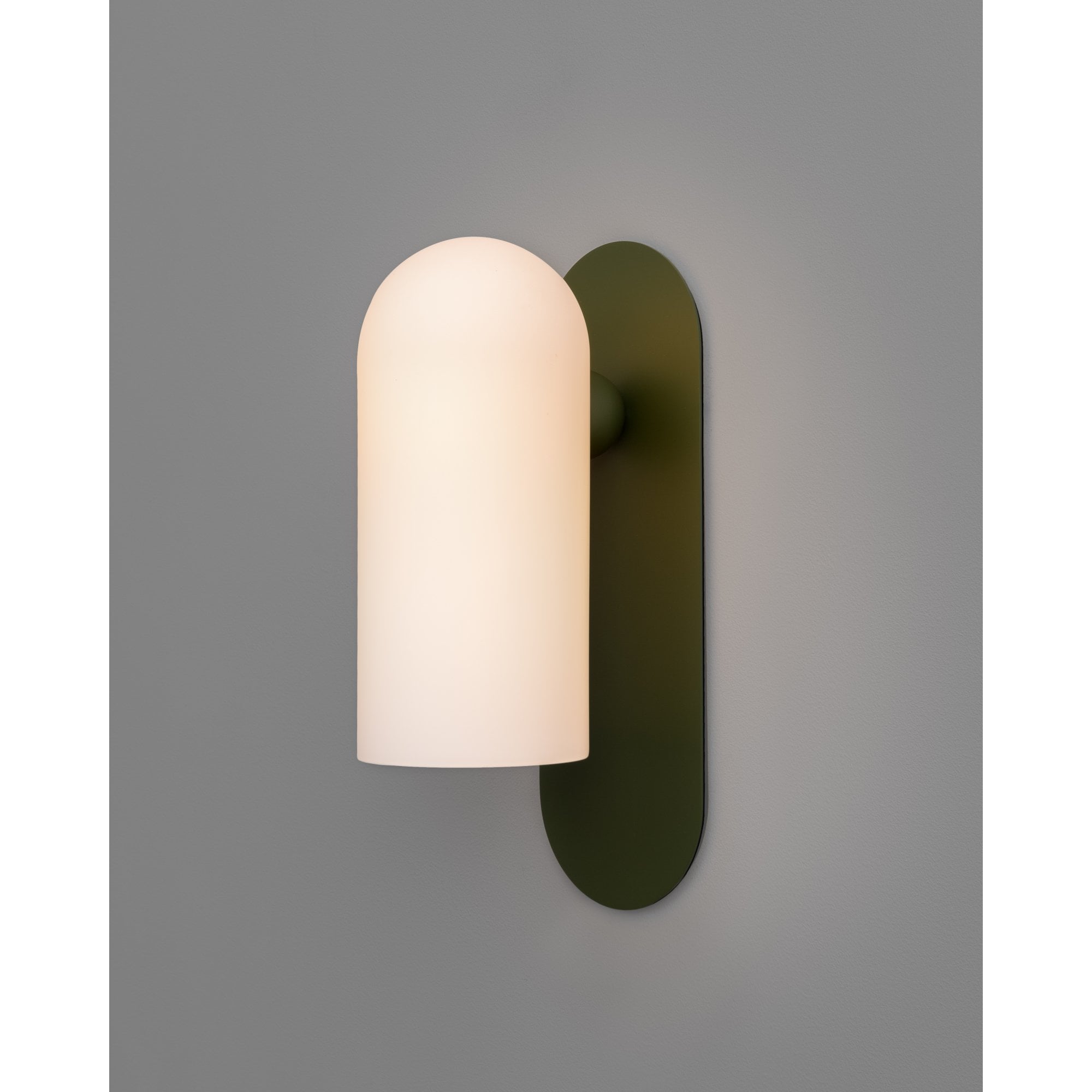 Schwung Odyssey Galloway Medium Single Wall Sconce Light - Opal Matte Glass