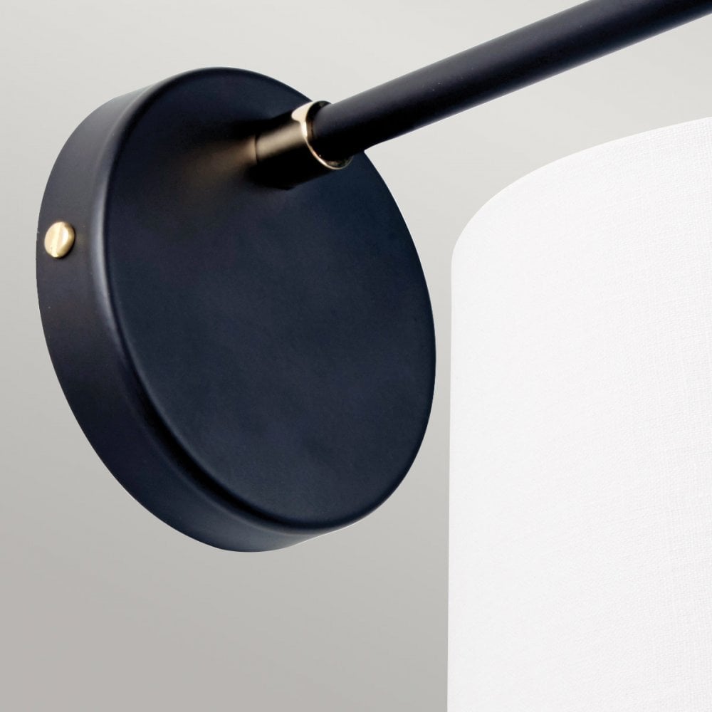Elstead Balance 1 Light Wall Light - Black & Polished Nickel