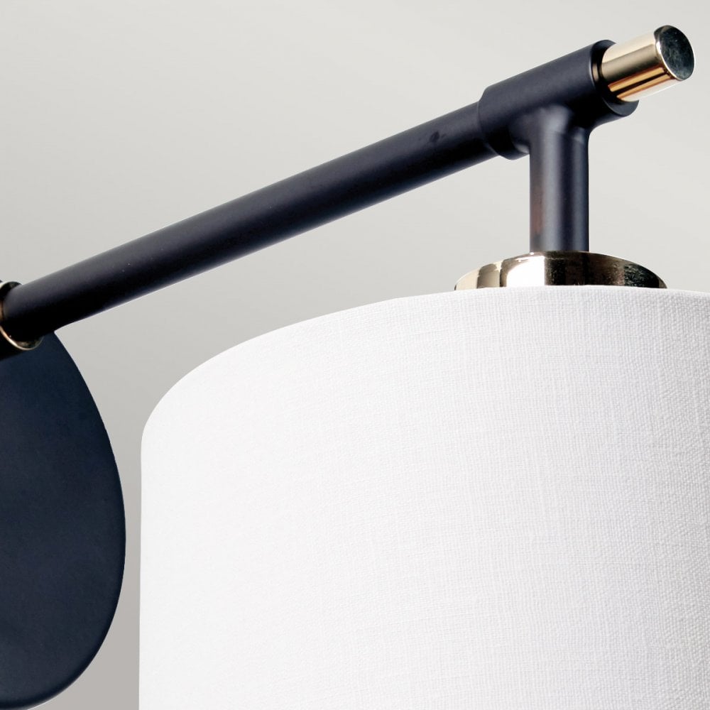 Elstead Balance 1 Light Wall Light - Black & Polished Nickel