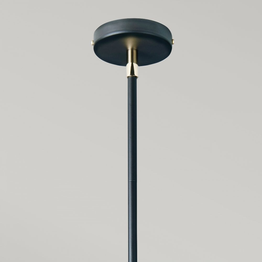 Elstead Balance 5 Light Chandelier - Black & Polished Nickel