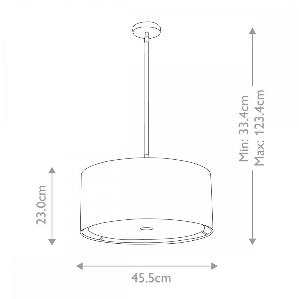 Elstead Balance 1 Light Pendant - Black & Polished Nickel