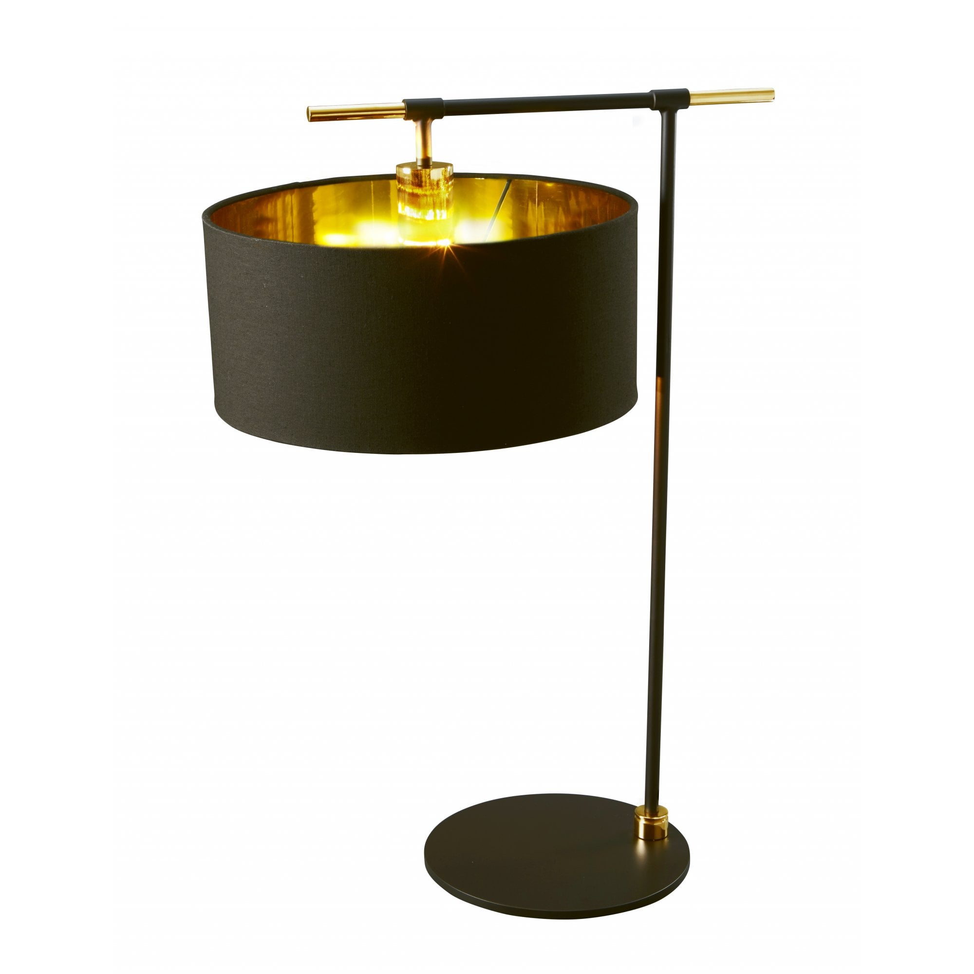 Elstead Balance 1 Light Table Lamp - Black & Polished Brass