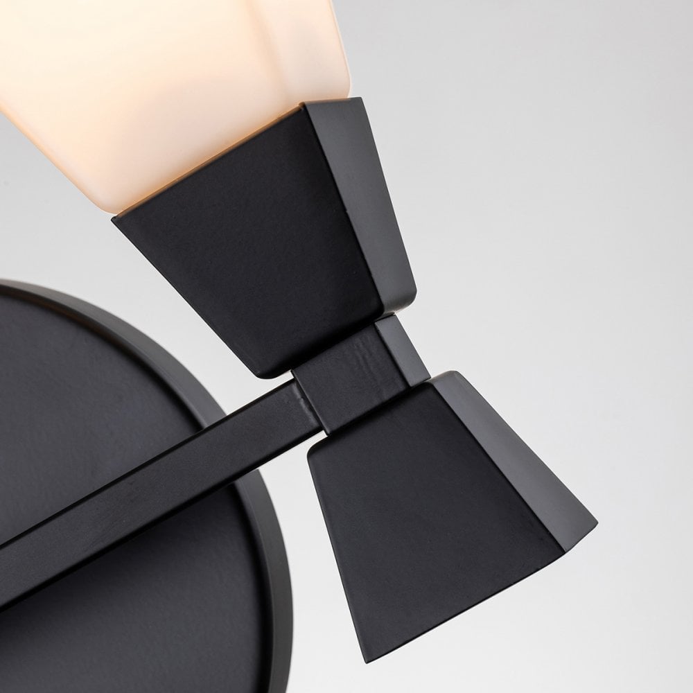 Elstead Bowtie 2 Light Wall Light - Matte Black