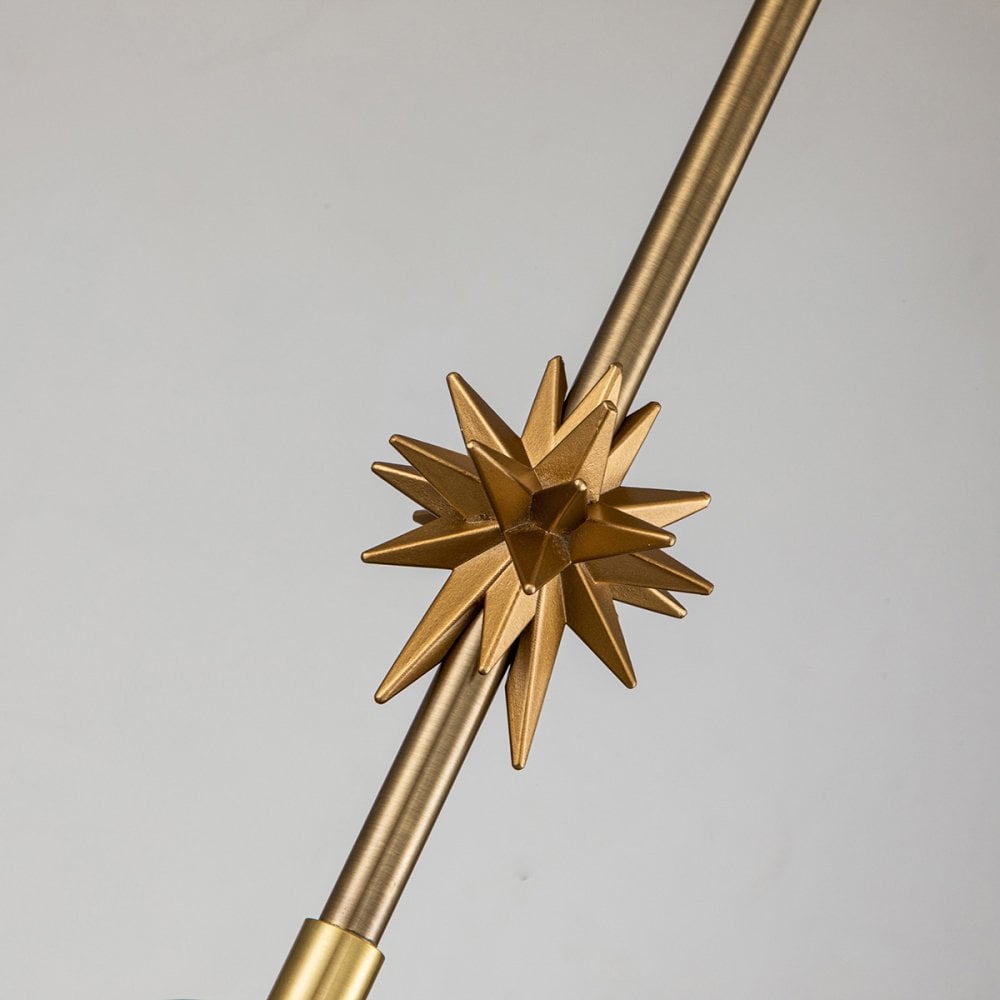 Elstead Etoile 1 Light Medium Pendant - Aged Brass & Gold Leaf