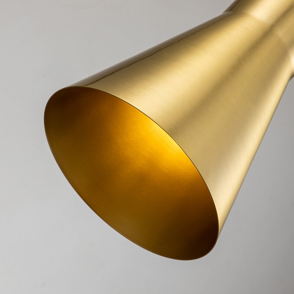 Elstead Etoile 1 Light Medium Pendant - Aged Brass & Gold Leaf