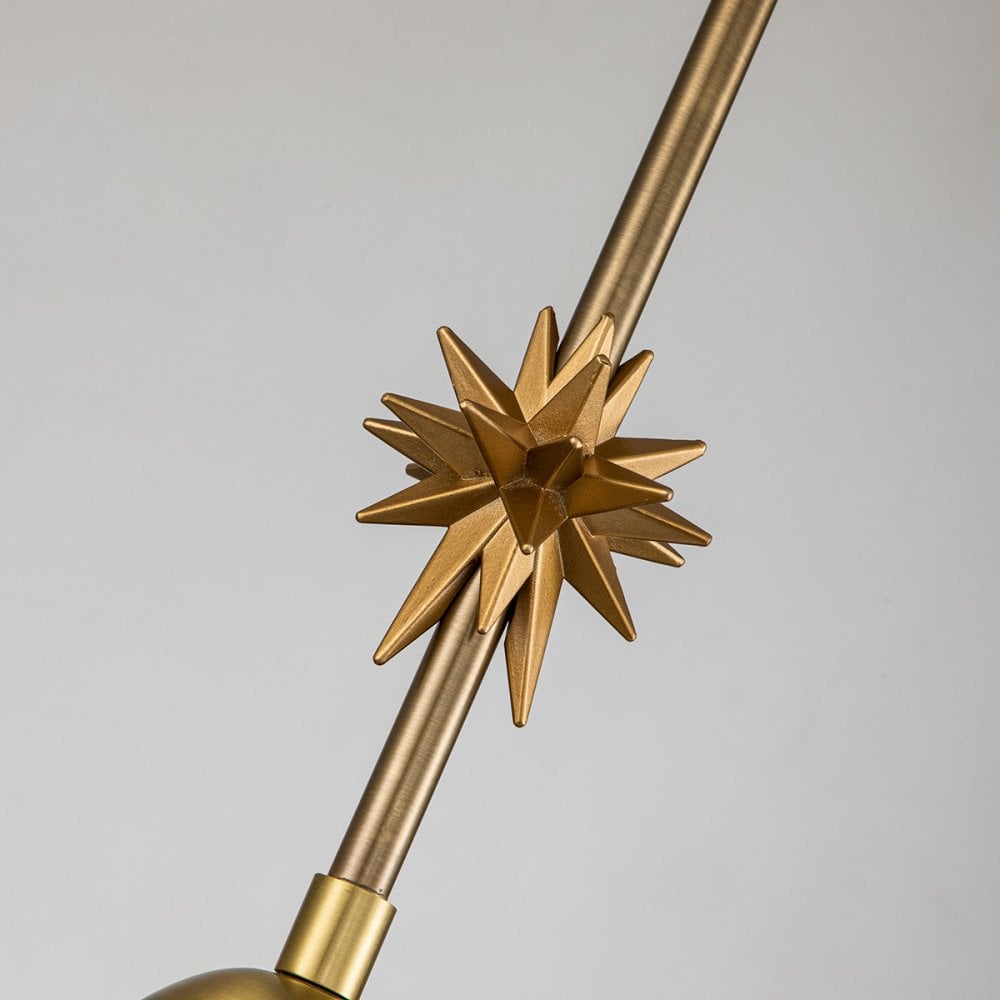 Elstead Etoile 1 Light Small Pendant - Aged Brass & Gold Leaf