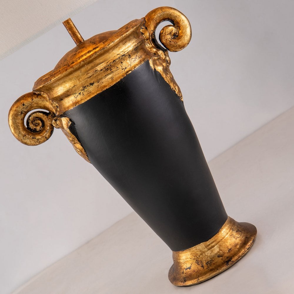 Flambeau Gallier 1 Light Table Lamp - Black & Gold