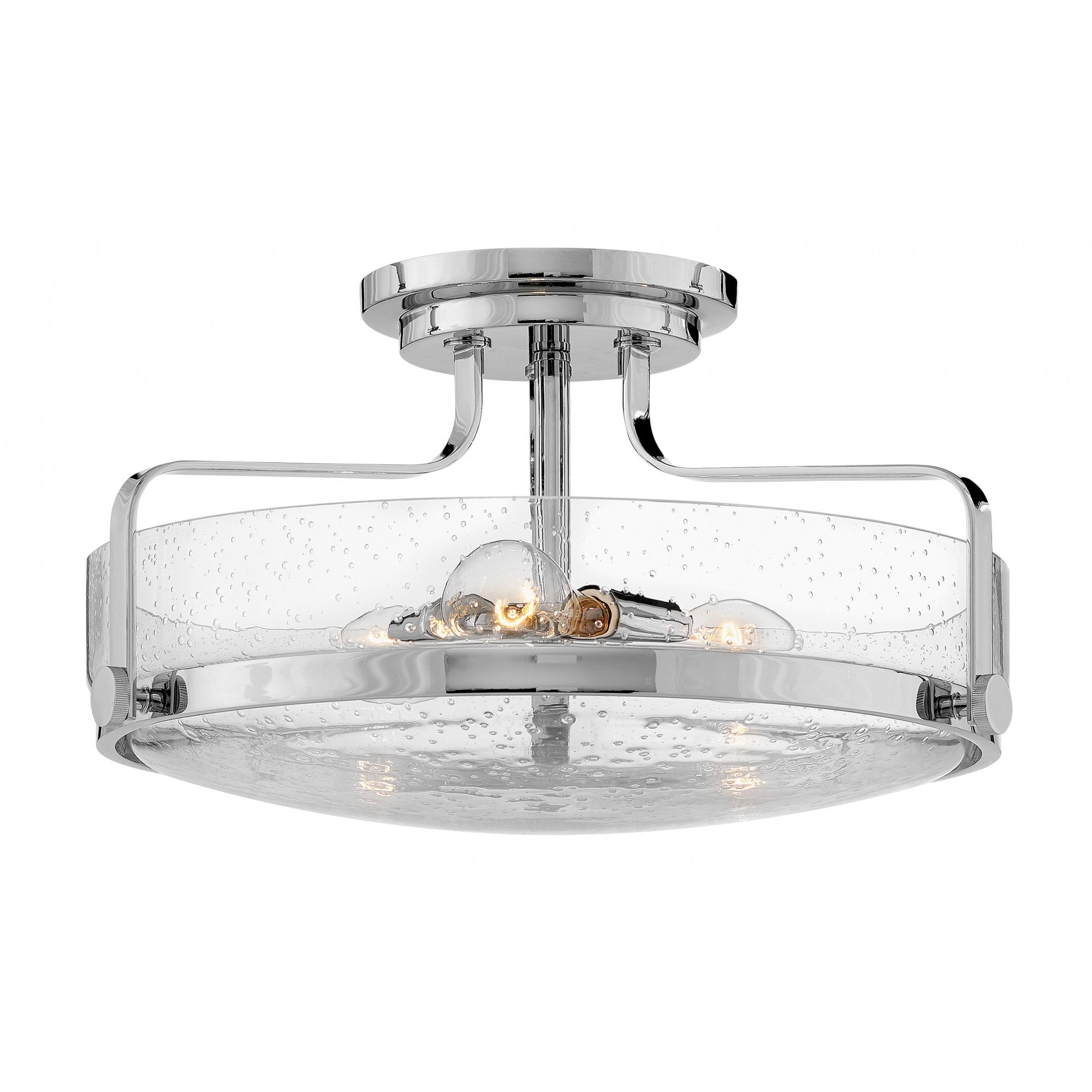 Hinkley Harper Medium Semi-Flush - Clear - Polished Chrome