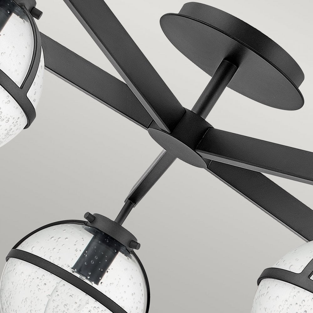 Hinkley Hollis 5 Light Chandelier - Clear - Black
