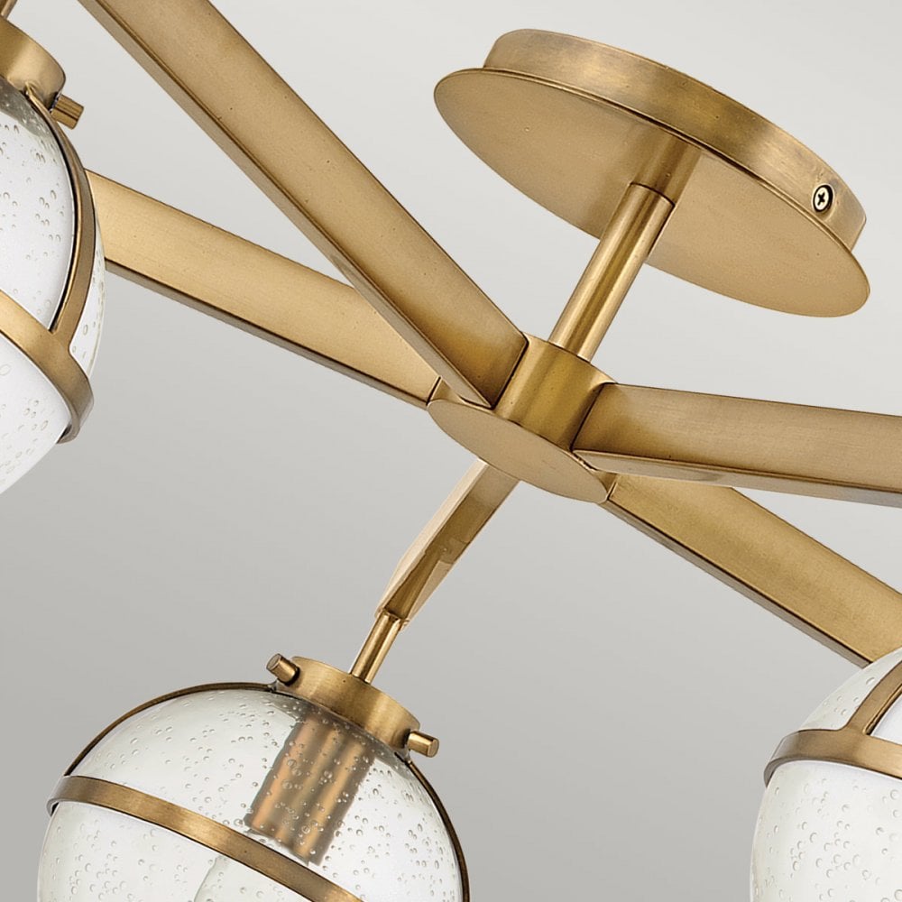 Hinkley Hollis 5 Light Chandelier - Clear - Heitage Brass