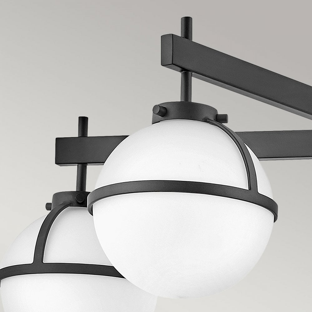 Hinkley Hollis 5 Light Chandelier - Opal - Black