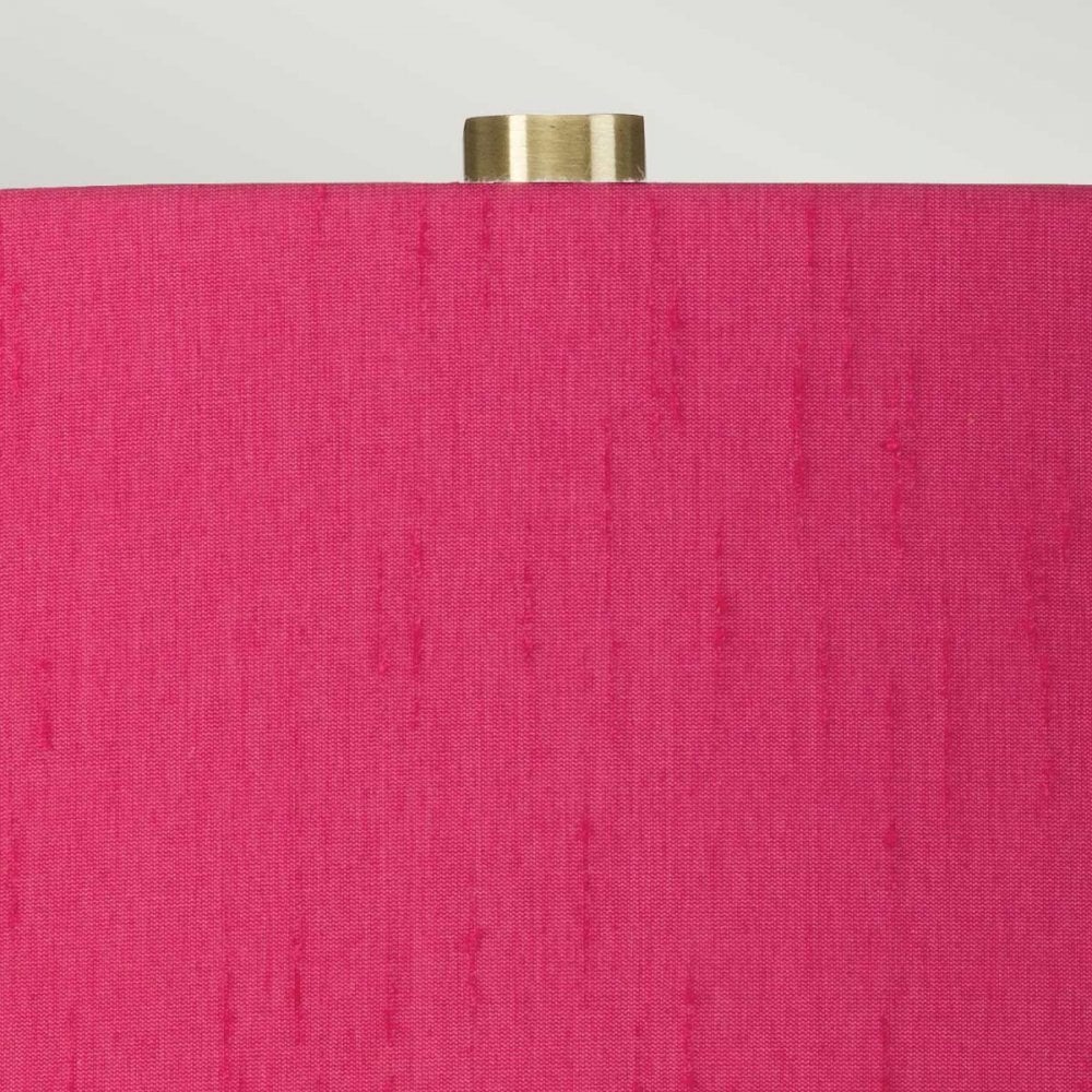 Elstead Isla 1 Light Table Lamp - White, Aged Brass & Cranberry