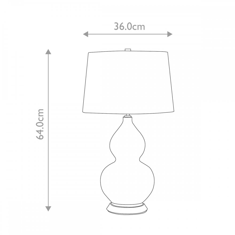 Elstead Isla 1 Light Table Lamp - White, Aged Brass & Green