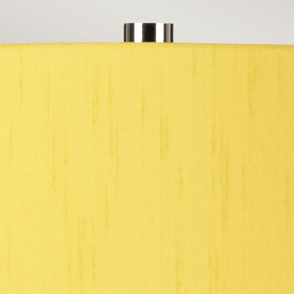 Elstead Isla 1 Light Table Lamp - White, Polished Nickel & Yellow