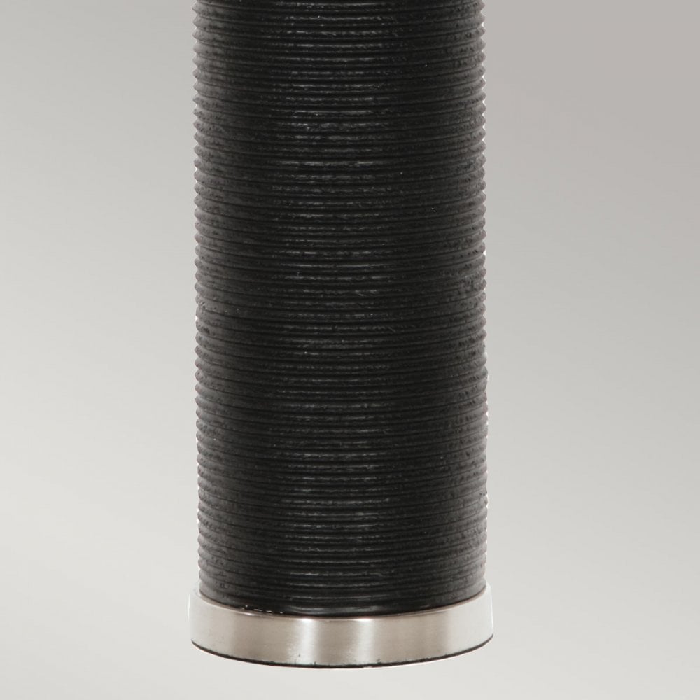 Elstead Ripple 1 Light Table Lamp - Black with White Shade