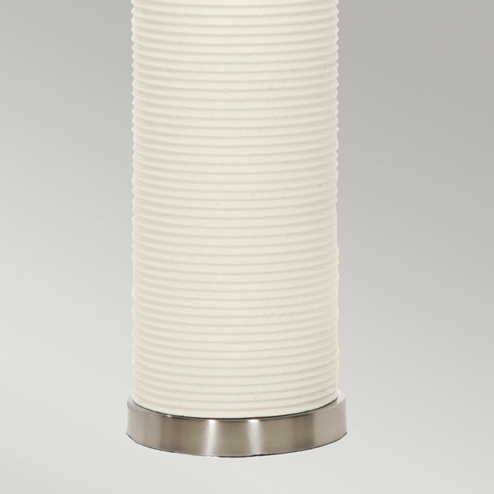 Elstead Ripple 1 Light Table Lamp - White with Black Shade