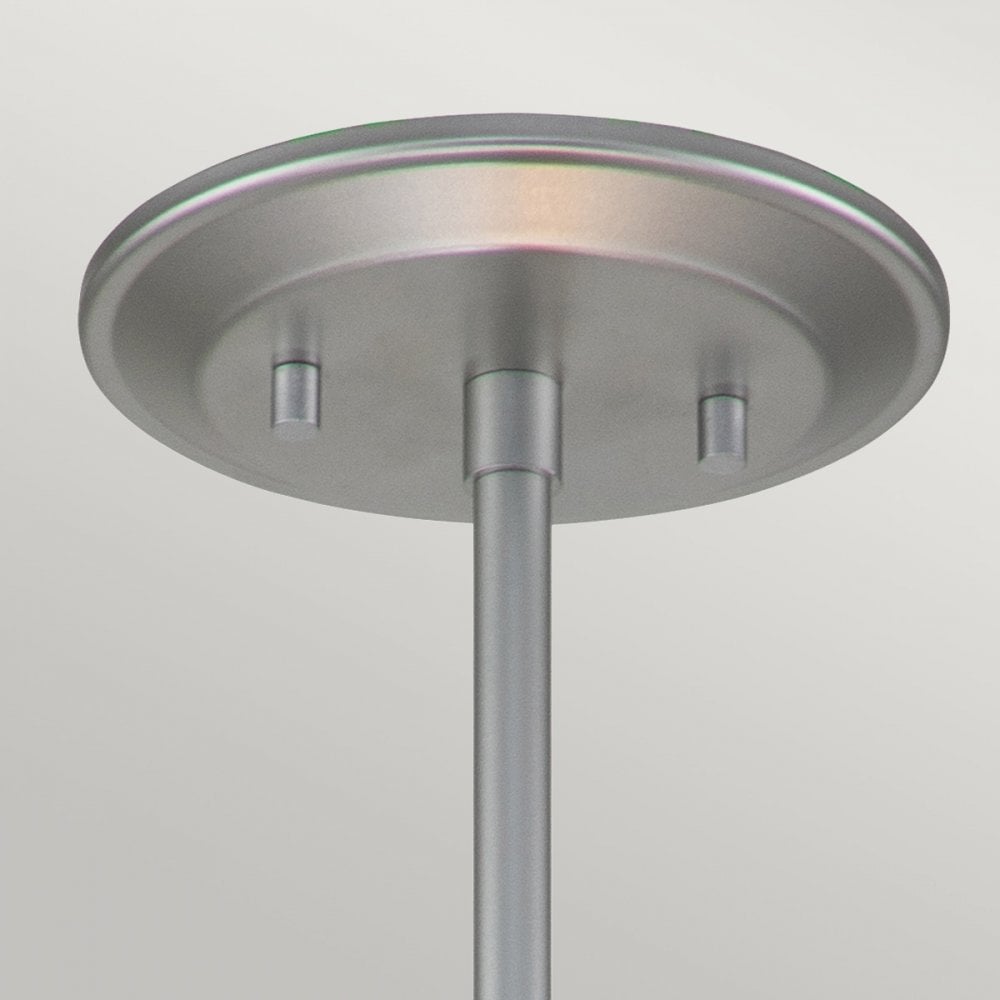 Elstead Ziggy 1 Light Small Pendant - Lacquered Silver