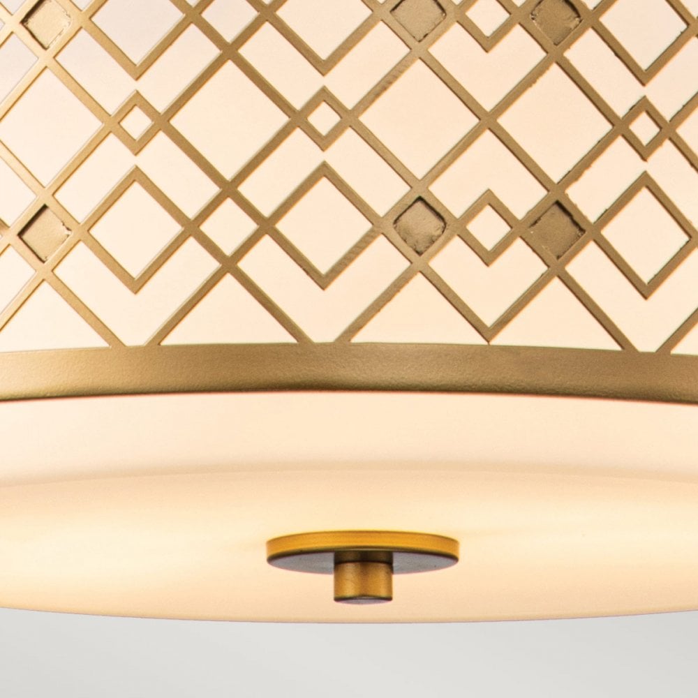 Elstead Ziggy 2 Light Medium Pendant - Lacquered Gold