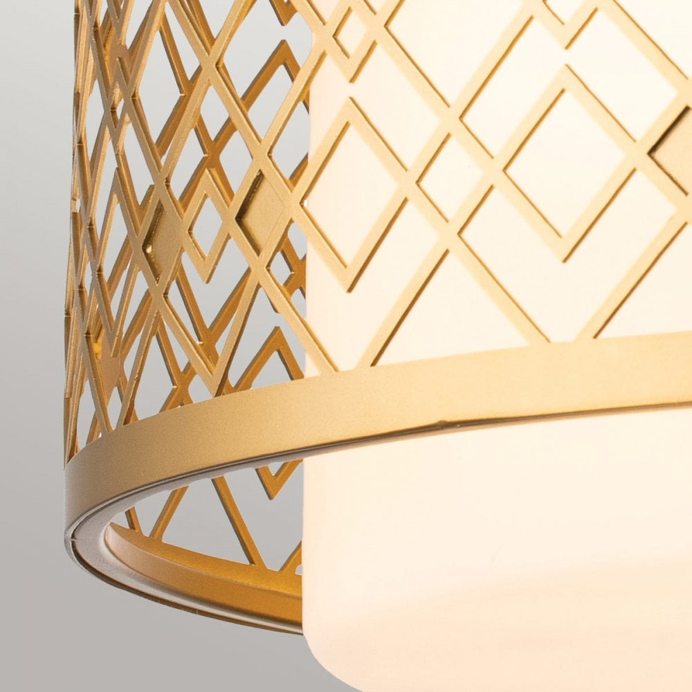 Elstead Ziggy 2 Light Medium Flush - Lacquered Gold