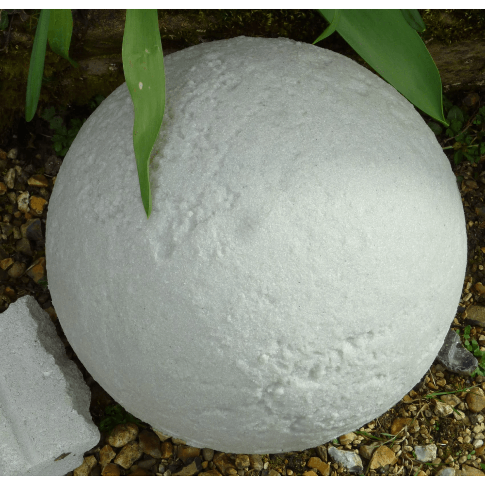 Stone Globe Spherical Garden Light - Portland Stone - Mains