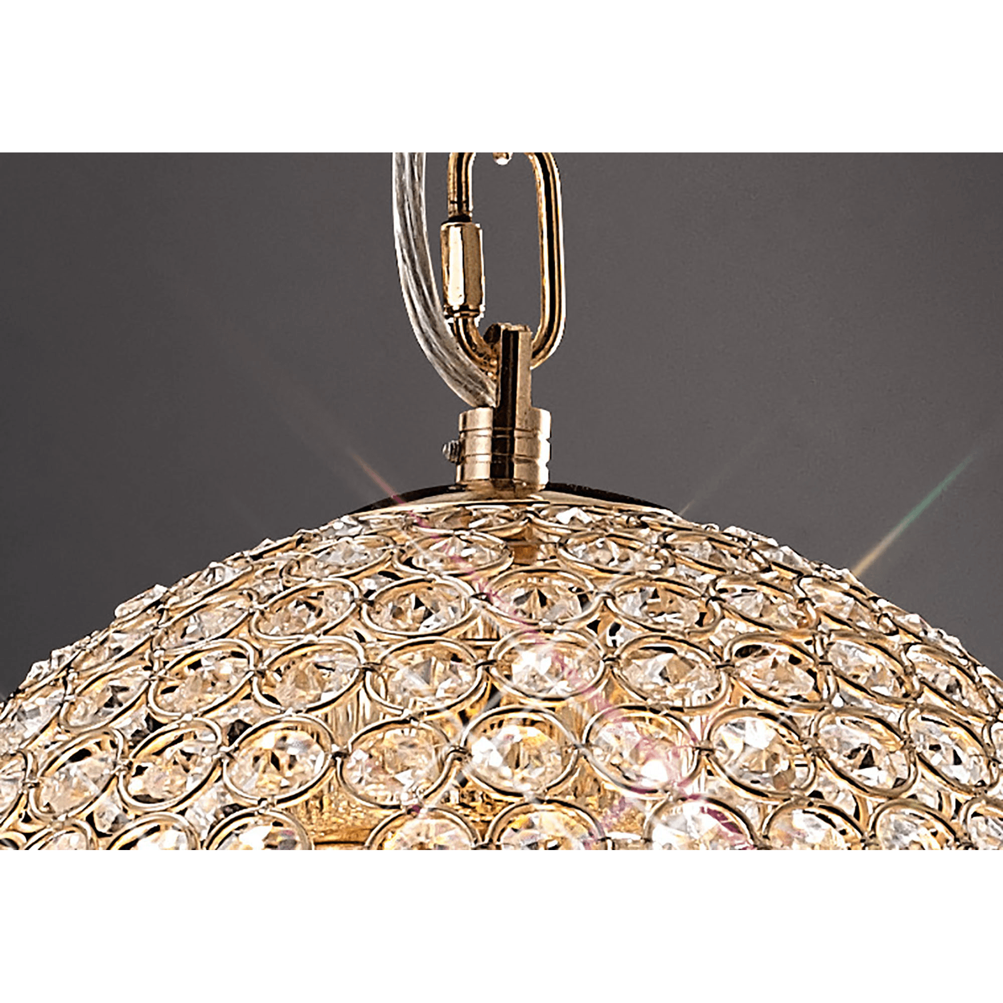 Diyas Ava 4 Light Pendant - French Gold & Crystal