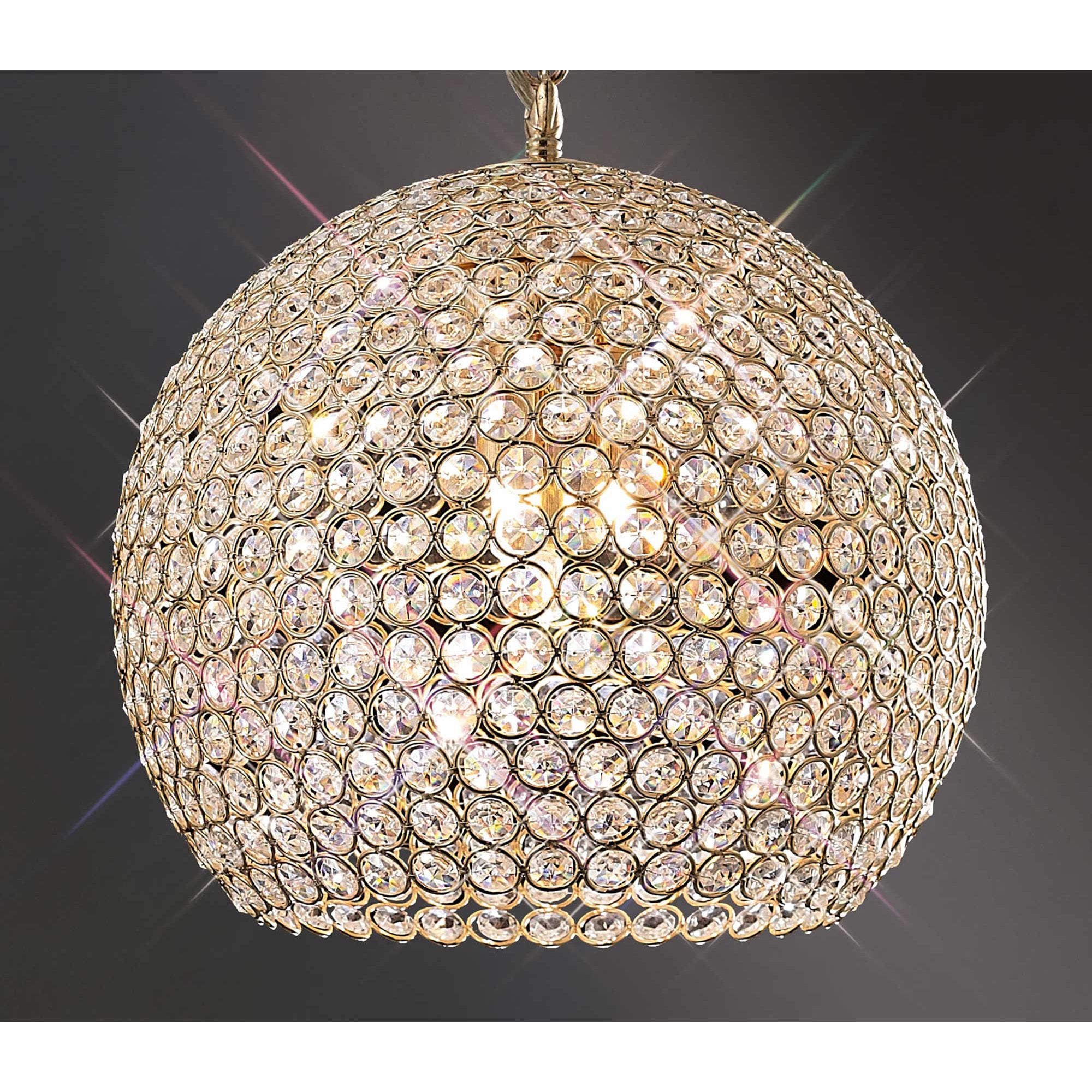 Diyas Ava 5 Light Pendant - French Gold & Crystal