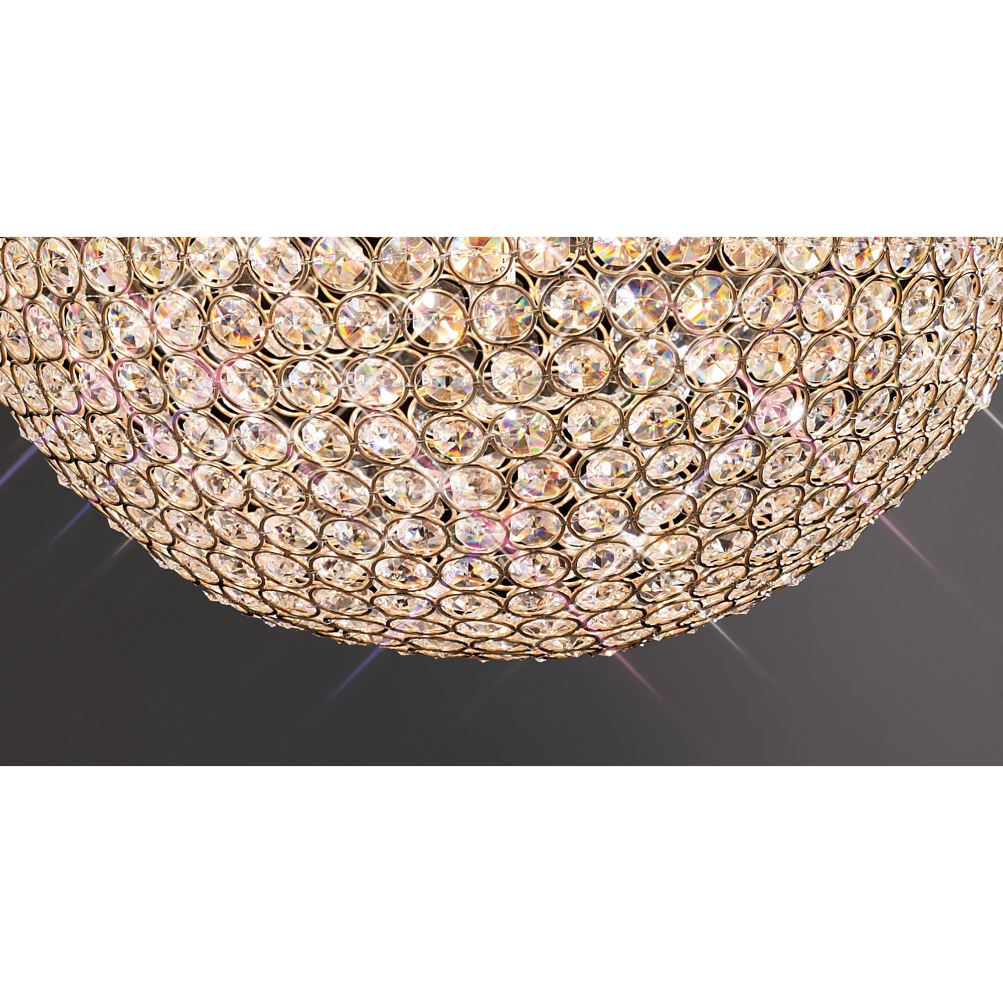 Diyas Ava 7 Light Pendant - French Gold & Crystal