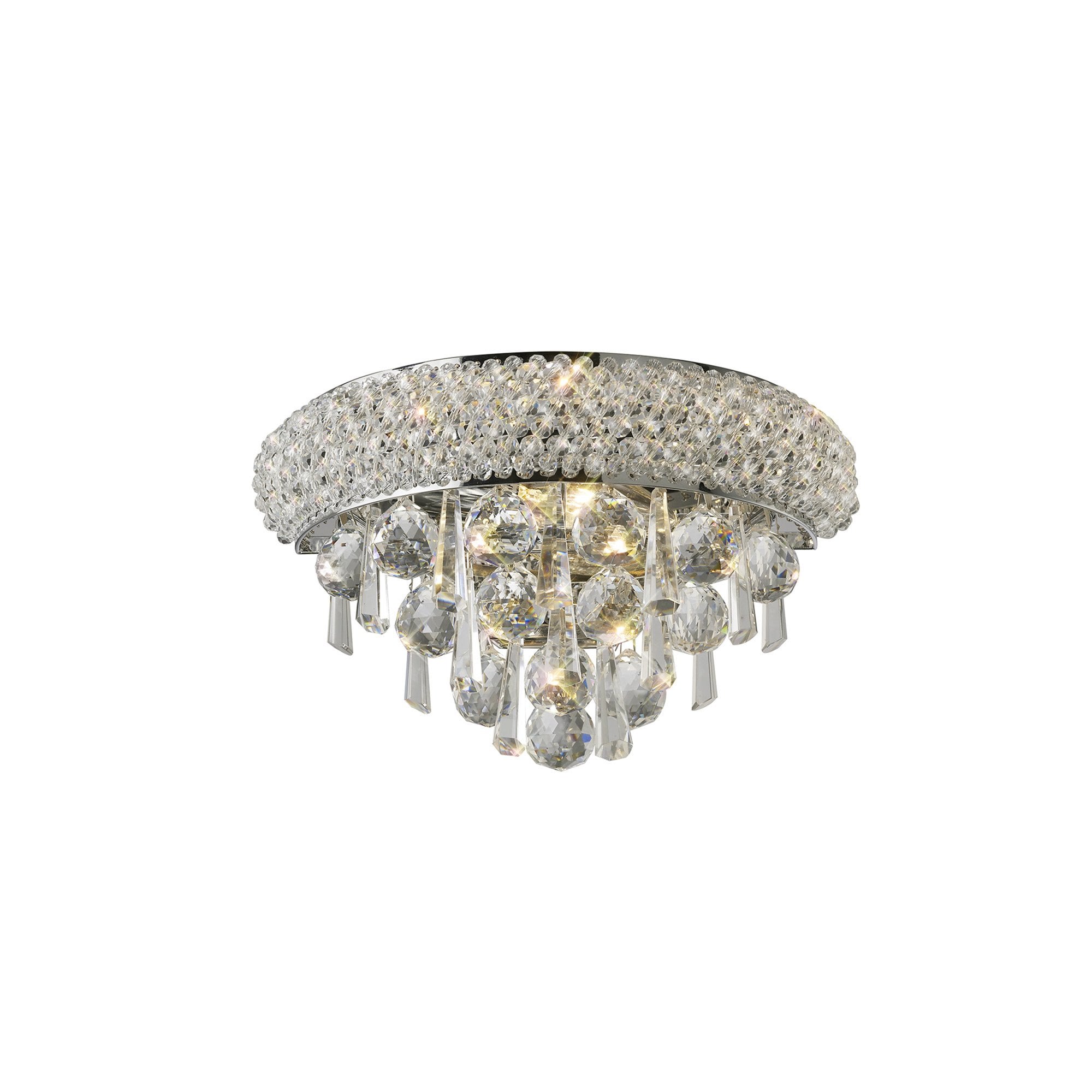 Diyas Alexandra Small 1 Light Wall Light - Polished Chrome & Crystal