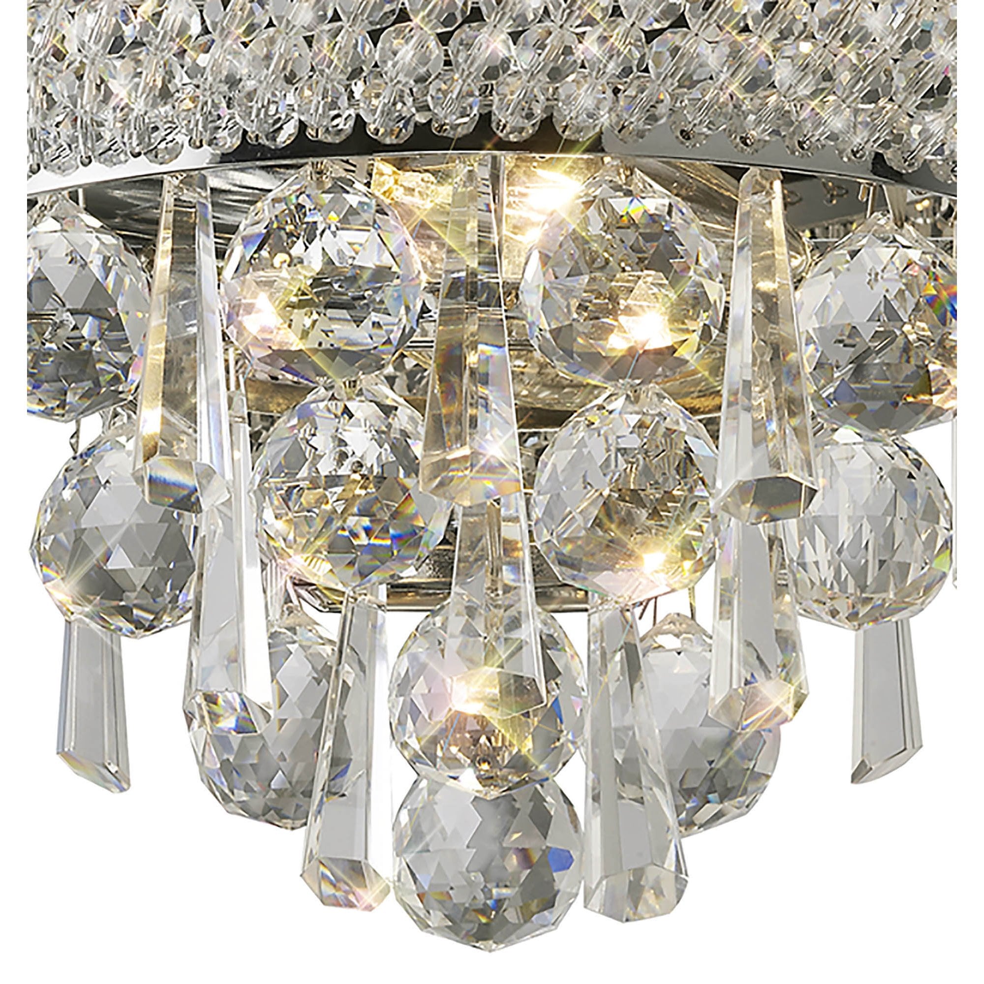 Diyas Alexandra Small 1 Light Wall Light - Polished Chrome & Crystal