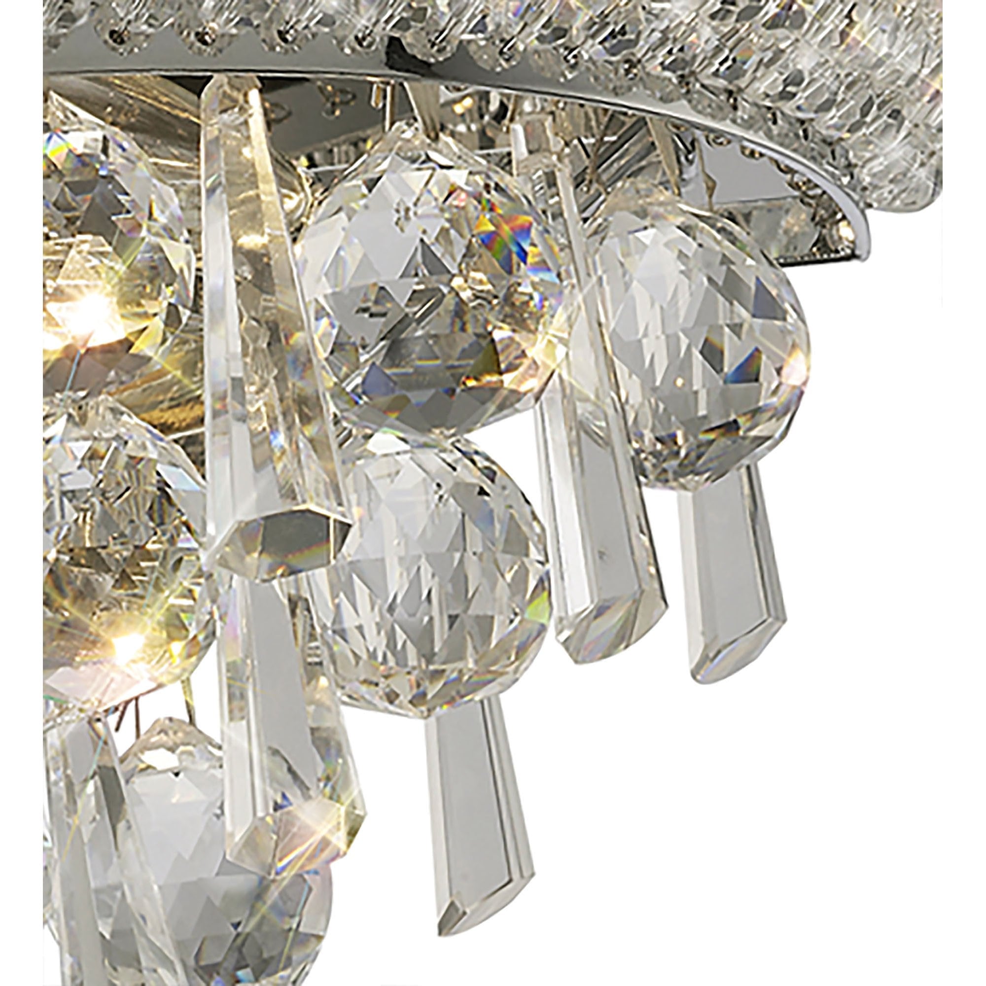 Diyas Alexandra Small 1 Light Wall Light - Polished Chrome & Crystal