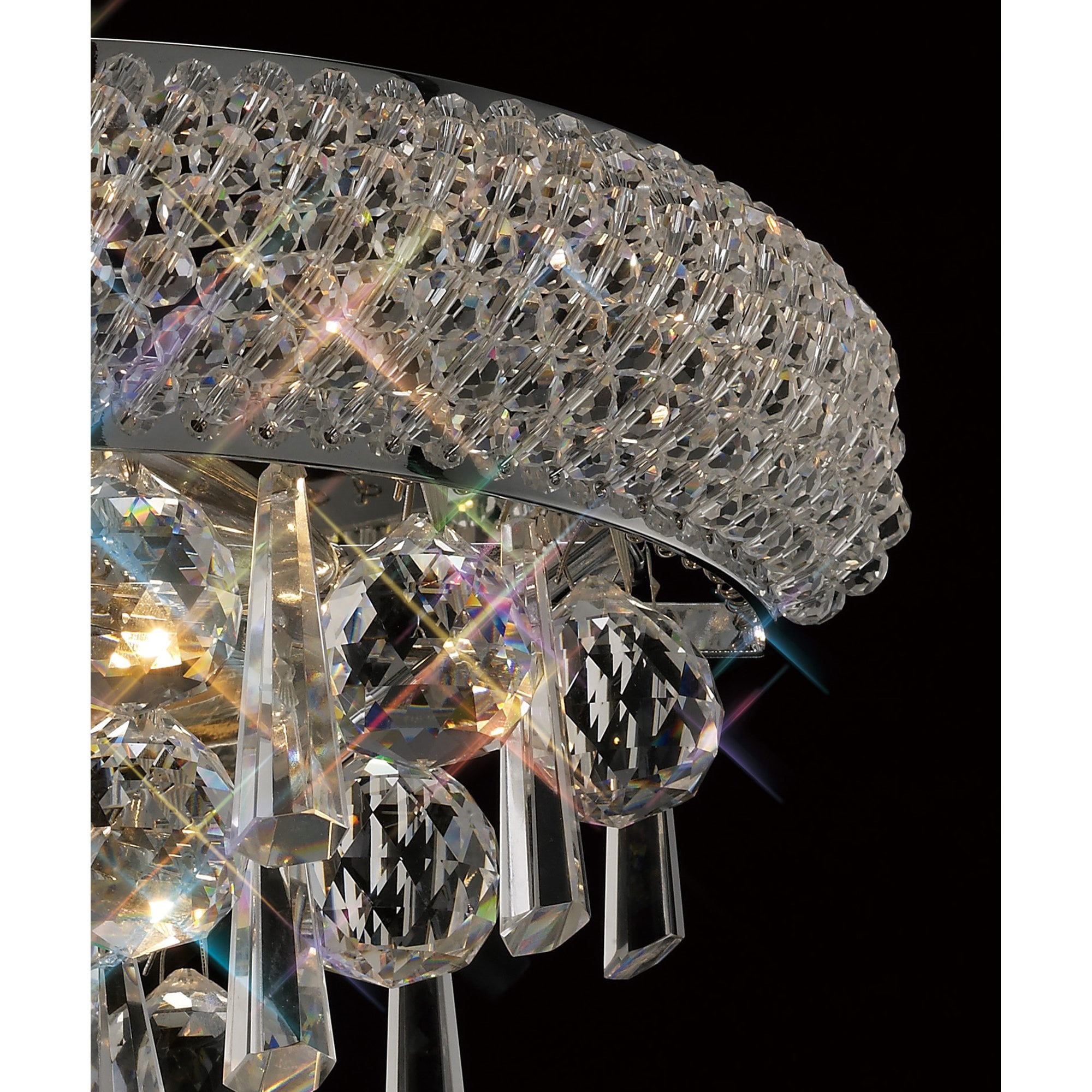 Diyas Alexandra Small 1 Light Wall Light - Polished Chrome & Crystal