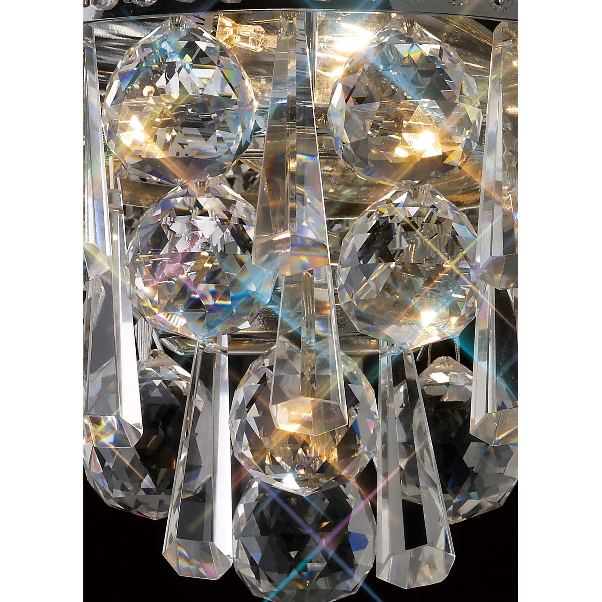 Diyas Alexandra Small 1 Light Wall Light - Polished Chrome & Crystal