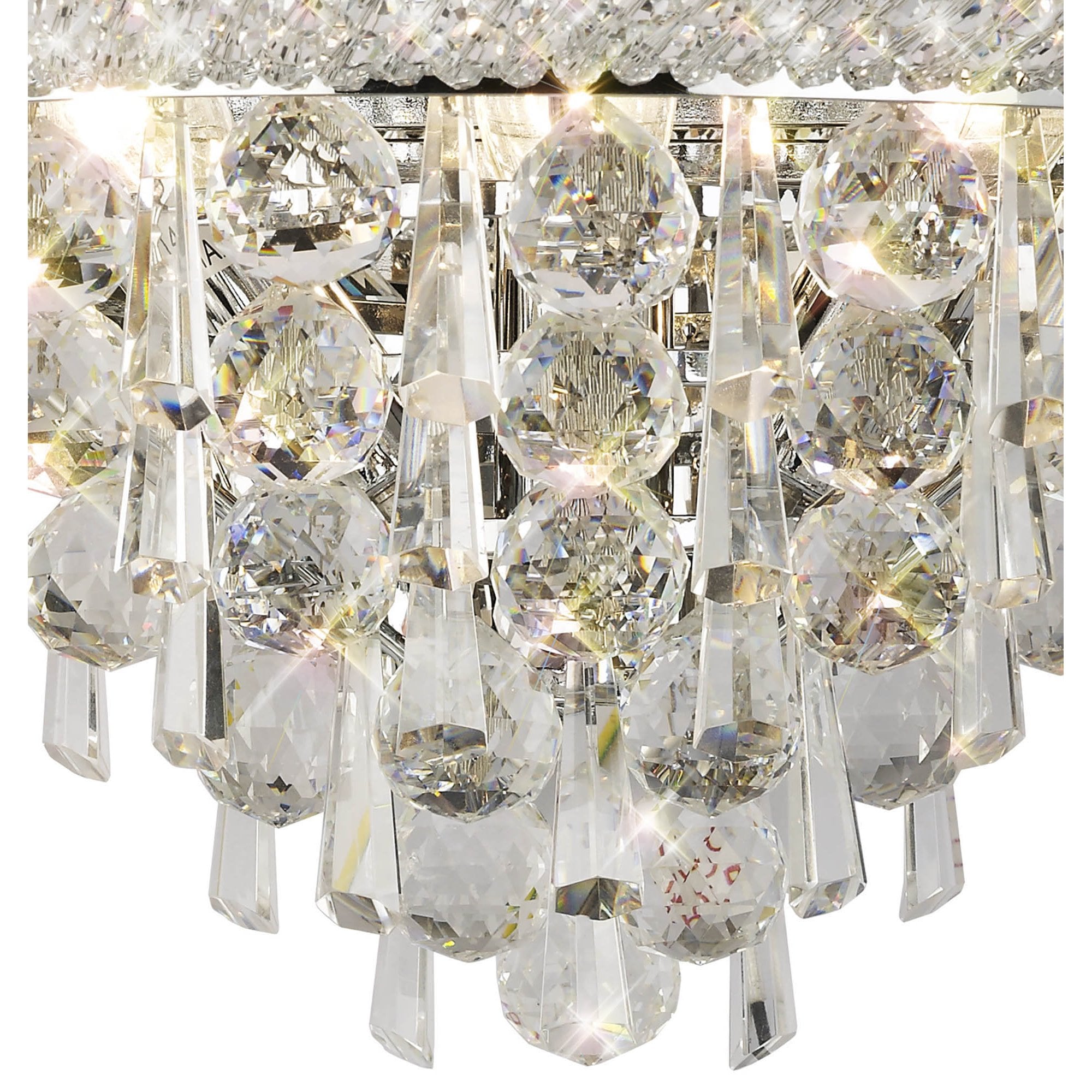 Diyas Alexandra Medium 3 Light Wall Light - Polished Chrome & Crystal