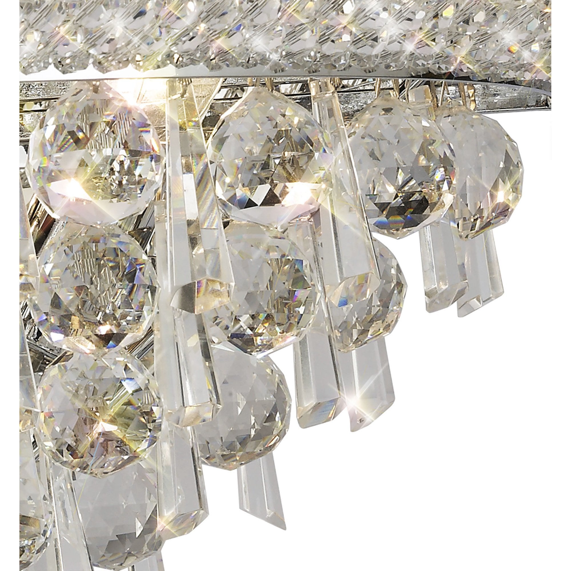 Diyas Alexandra Medium 3 Light Wall Light - Polished Chrome & Crystal