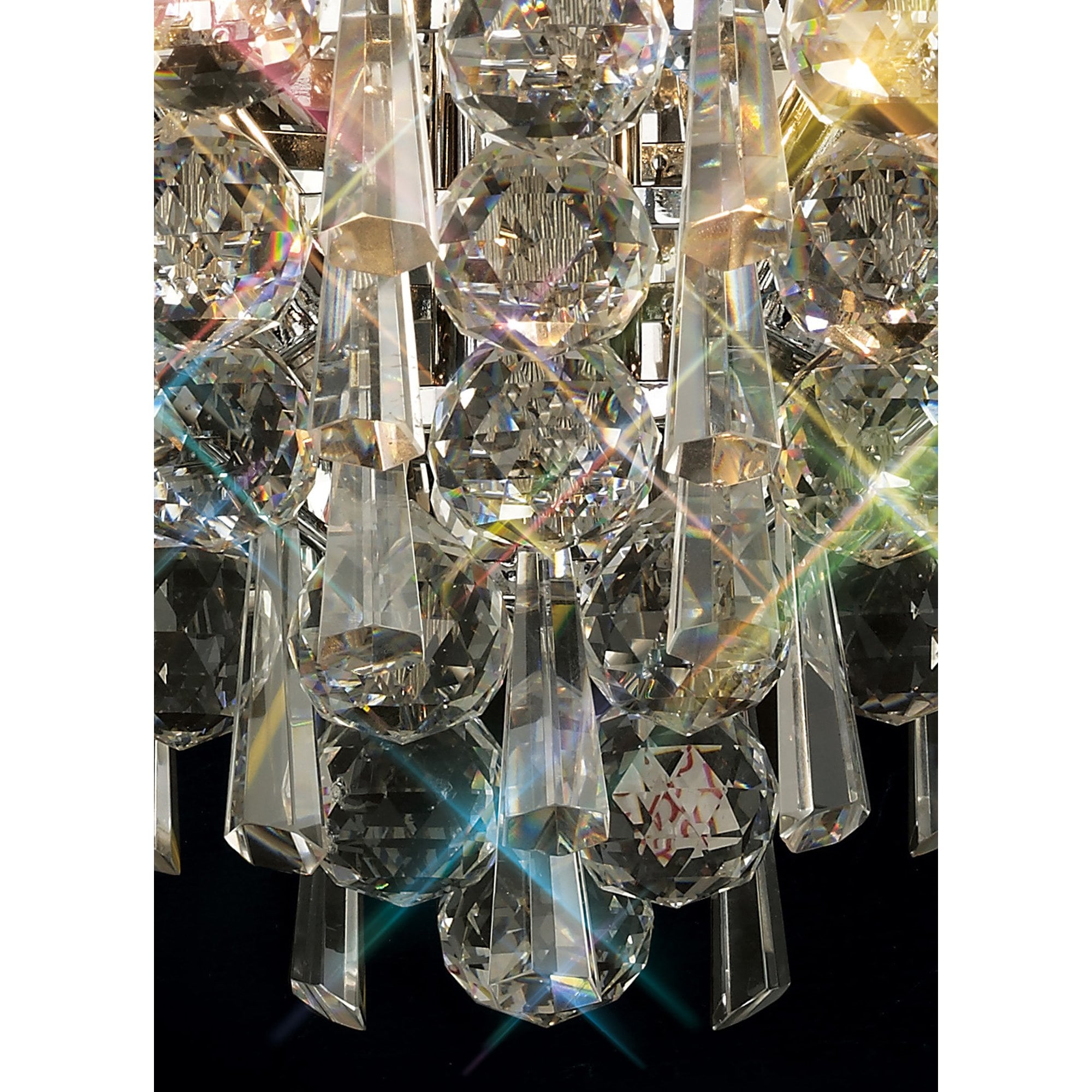 Diyas Alexandra Medium 3 Light Wall Light - Polished Chrome & Crystal