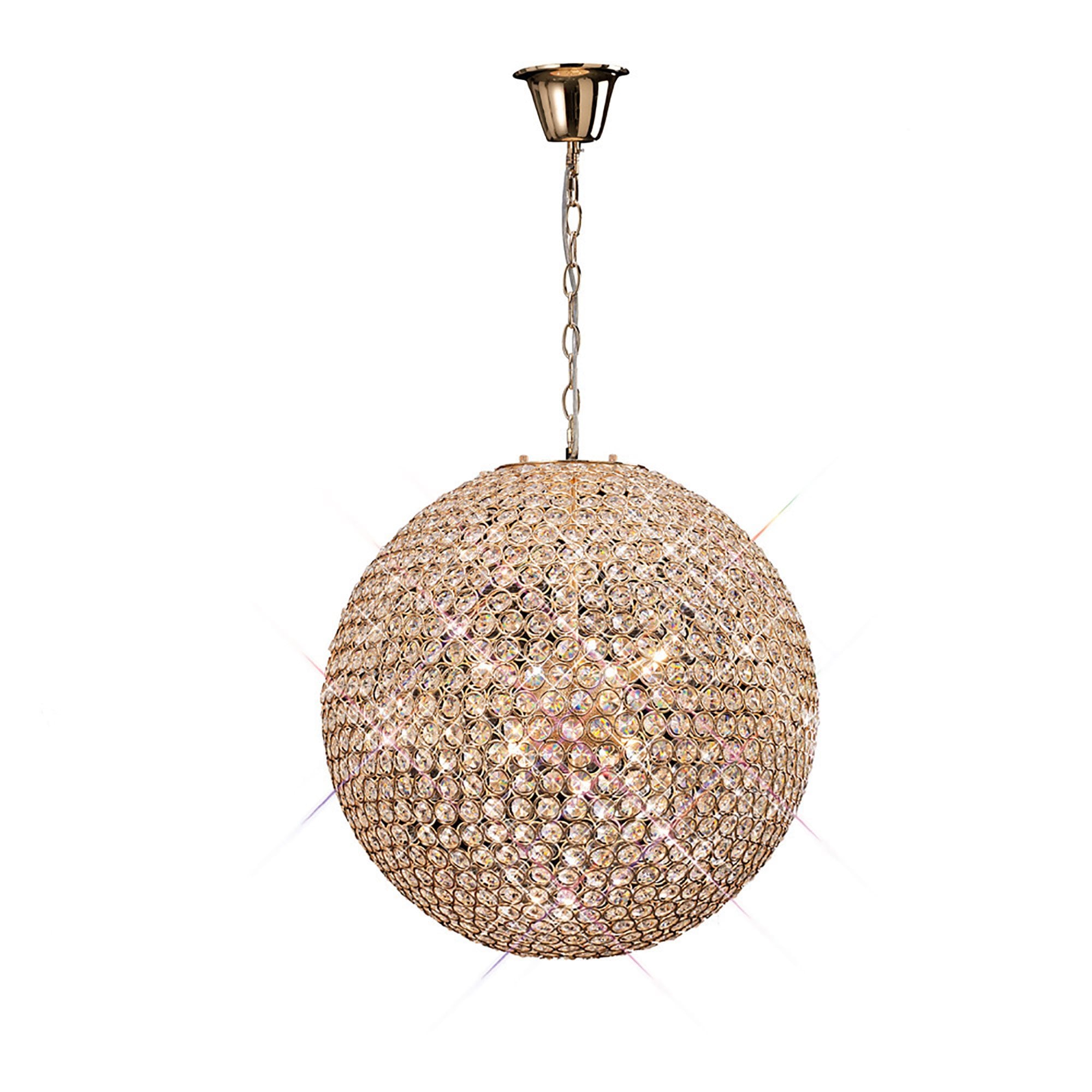 Diyas Ava 9 Light Pendant - French Gold & Crystal